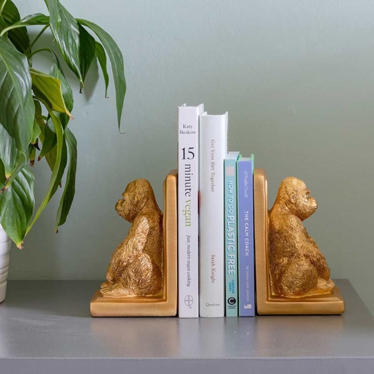 Gold Gorilla Bookends Gold Gorilla Bookends