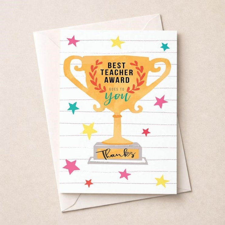 Large Thank You Teacher Card - Best Teacher Large Thank You Teacher Card - Best Teacher