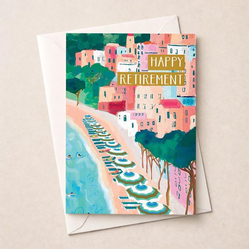 An image of Large Retirement Card - Amalfi Coast
