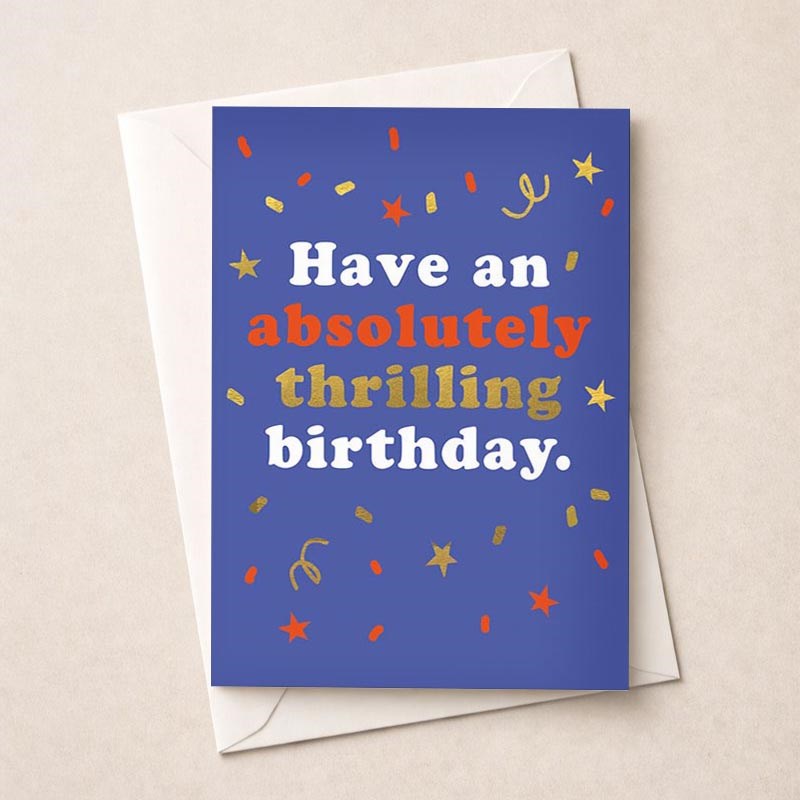 An image of Large Birthday Card - Thrilling Birthday