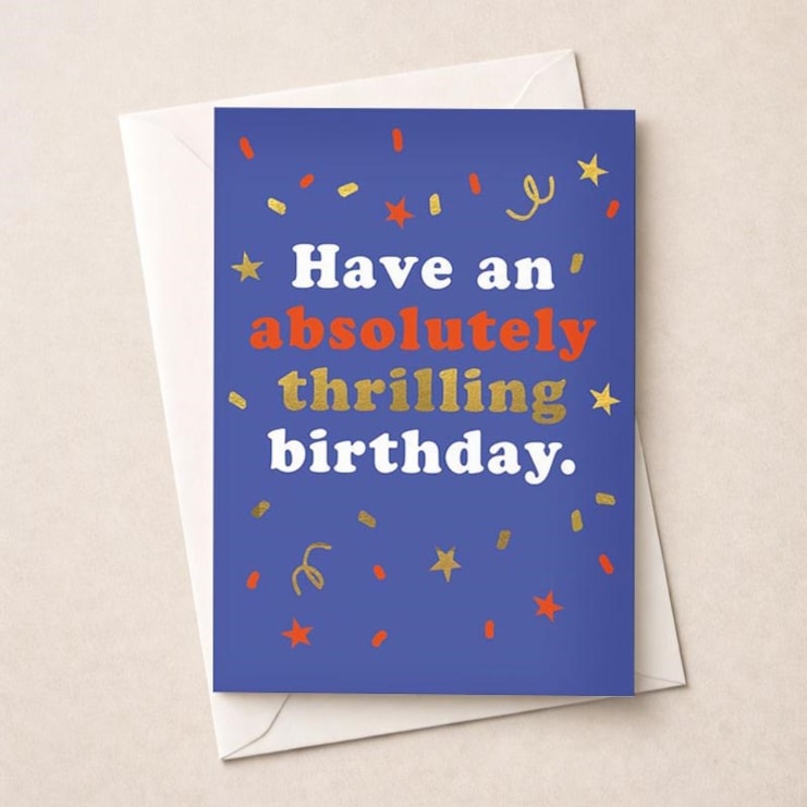 Large Birthday Card - Thrilling Birthday Large Birthday Card - Thrilling Birthday