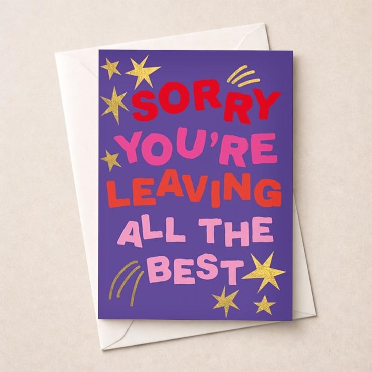 Large Sorry You're Leaving Card - All The Best Large Sorry You're Leaving Card - All The Best