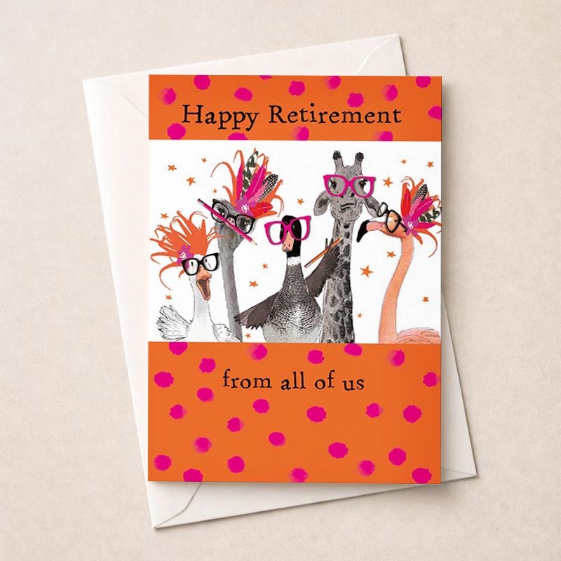 An image of Large Retirement Card - Animals