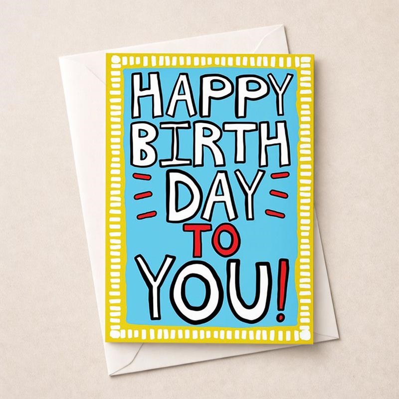An image of Large Birthday Card - Happy Birthday To You