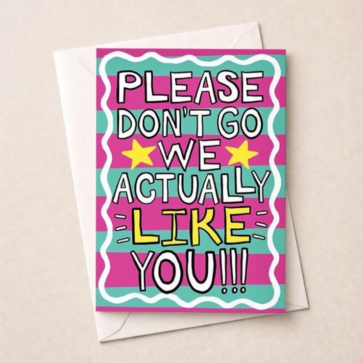 Large Sorry You're Leaving Card - Please Don'T Go Large Sorry You're Leaving Card - Please Don'T Go