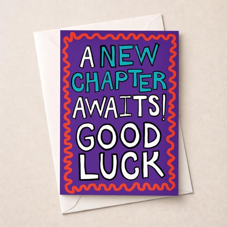 Large Good Luck Card - A New Chapter Awaits! Good Luck Large Good Luck Card - A New Chapter Awaits! Good Luck