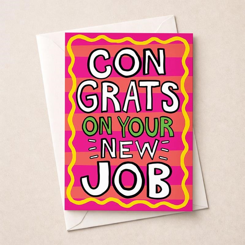 An image of Large New Job Card - Congrats On Your New Job