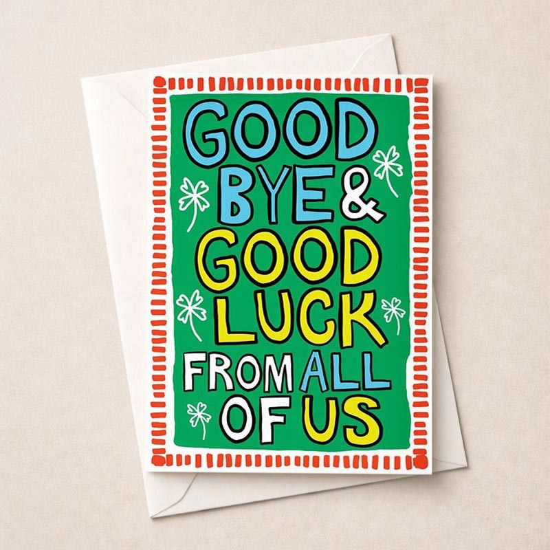 An image of Large Sorry You're Leaving - Goodbye Good Luck From All Of Us