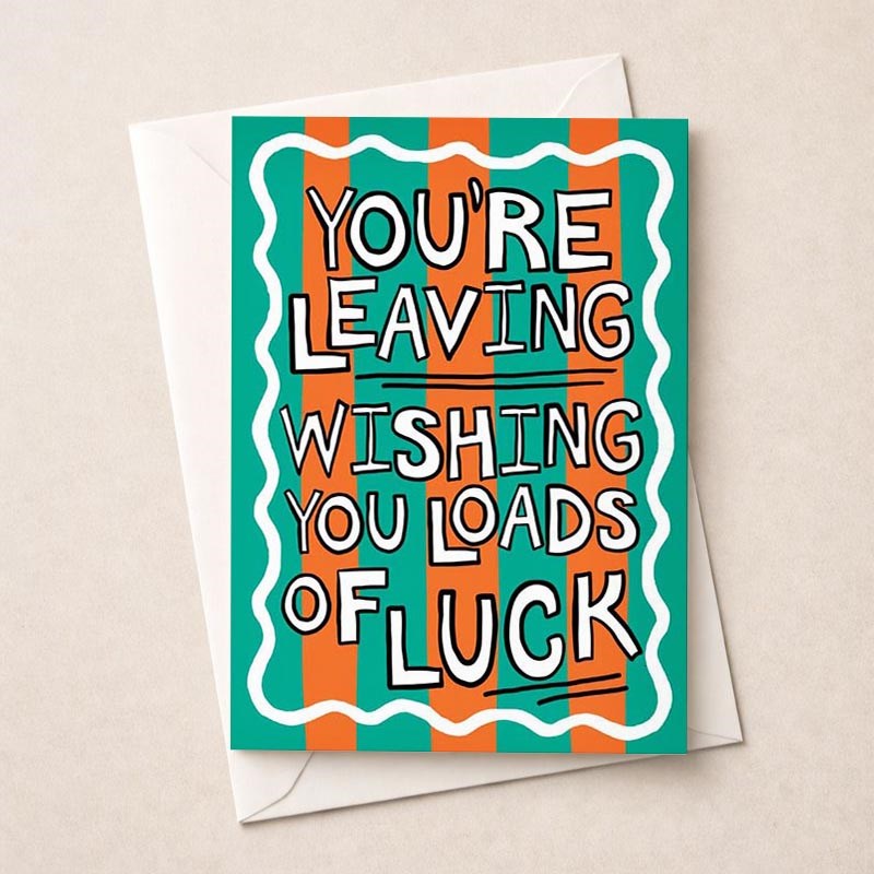 An image of Large Sorry You're Leaving Card - You'Re Leaving