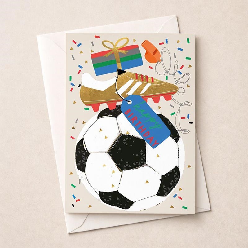 An image of Large Birthday Card - Football