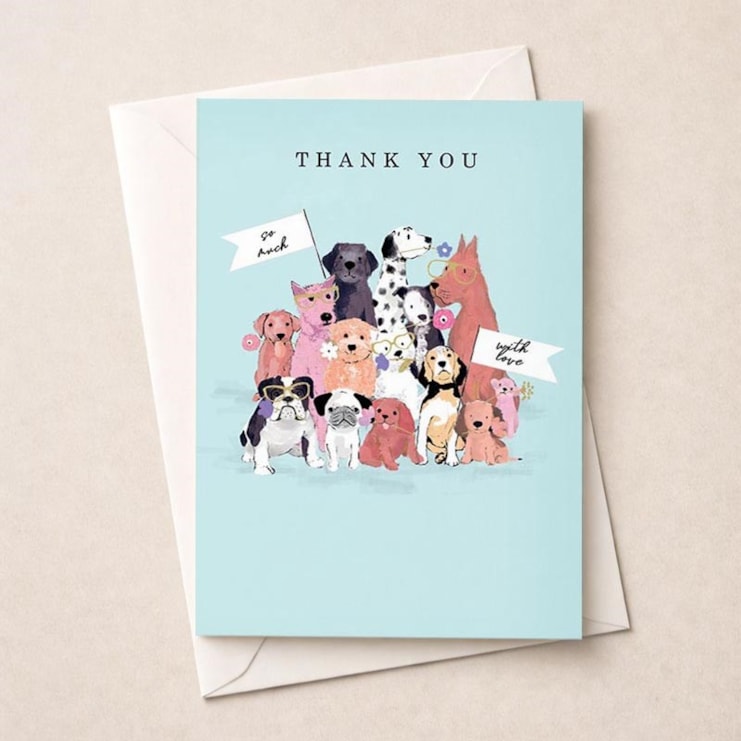 Large Thank You Card - Pack Of Dogs Large Thank You Card - Pack Of Dogs