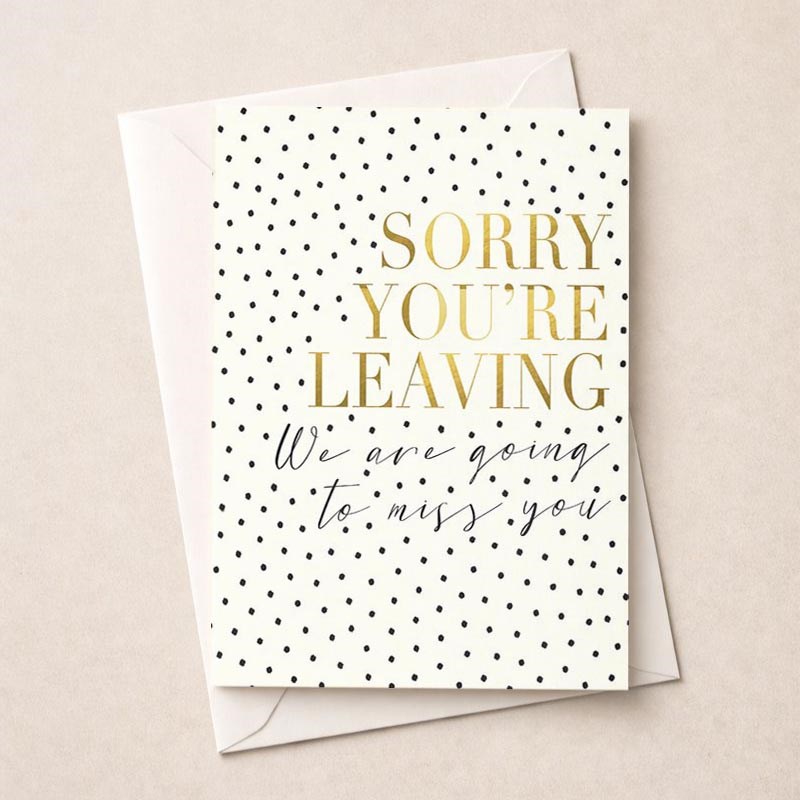 An image of Large Sorry You're Leaving Card - Going To Miss You