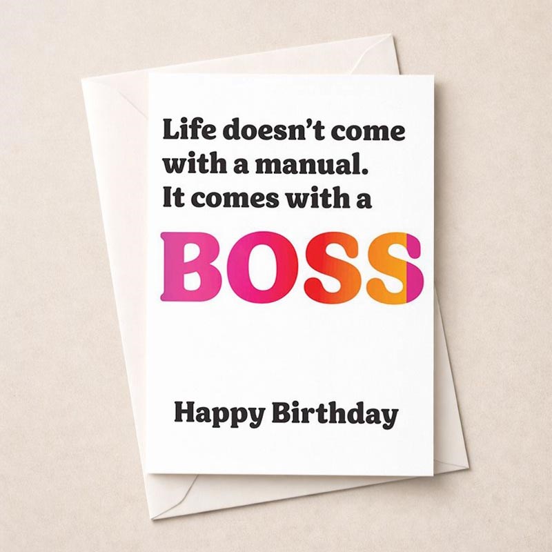 An image of Large Birthday Card - Life Doesn't Come With A Manual