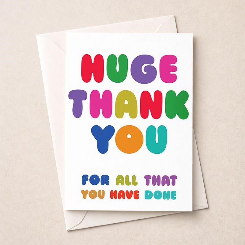 An image of Large Thank You Card - For All That You Have Done