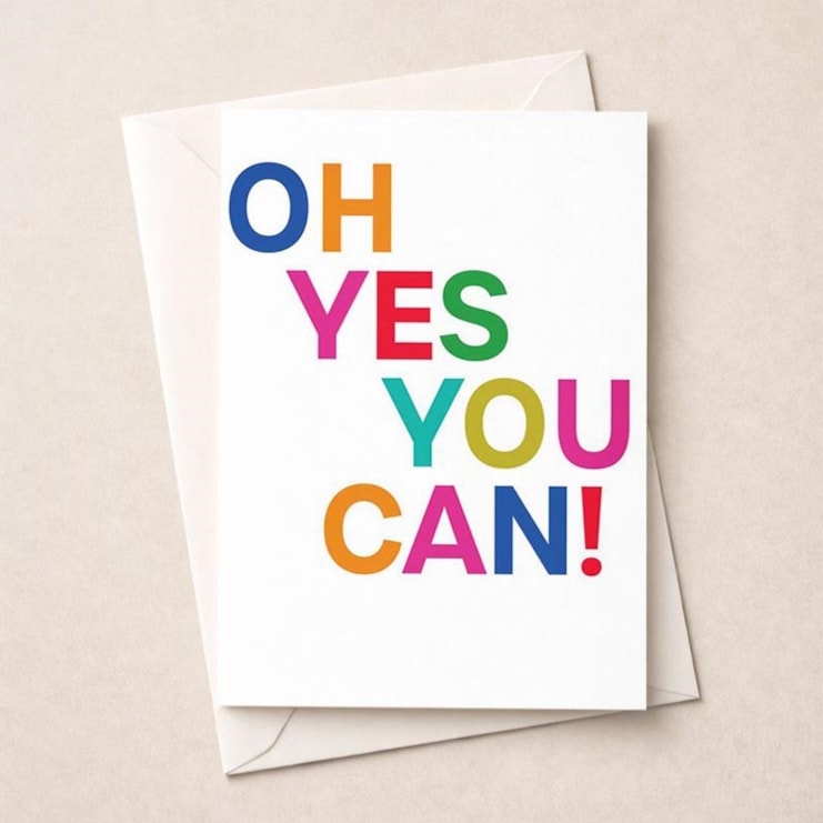 Large Just To Say Card - Oh Yes You Can Large Just To Say Card - Oh Yes You Can