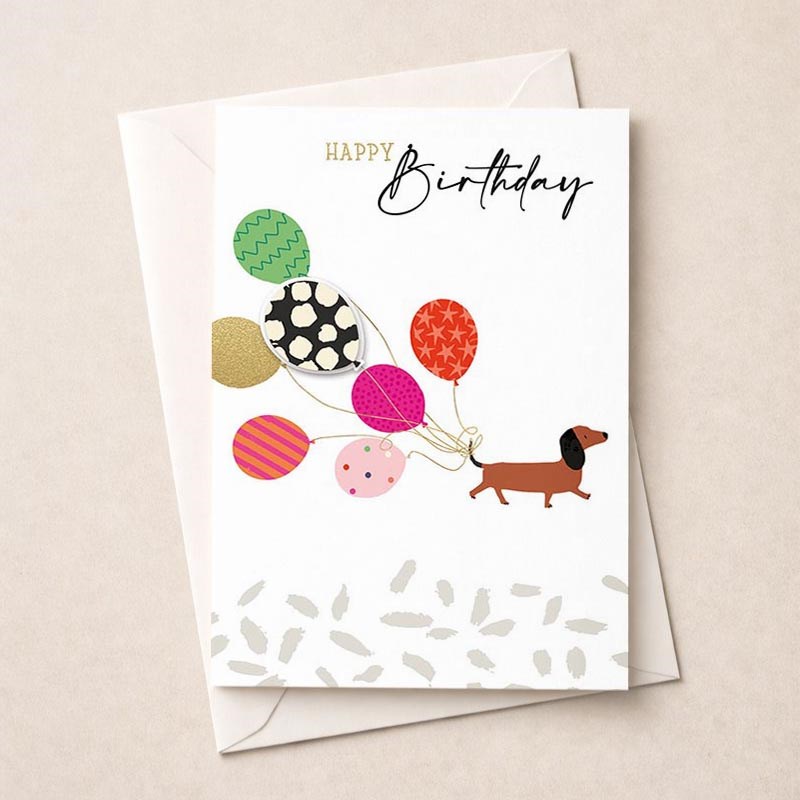 An image of Large Birthday Card - Sausage Dog