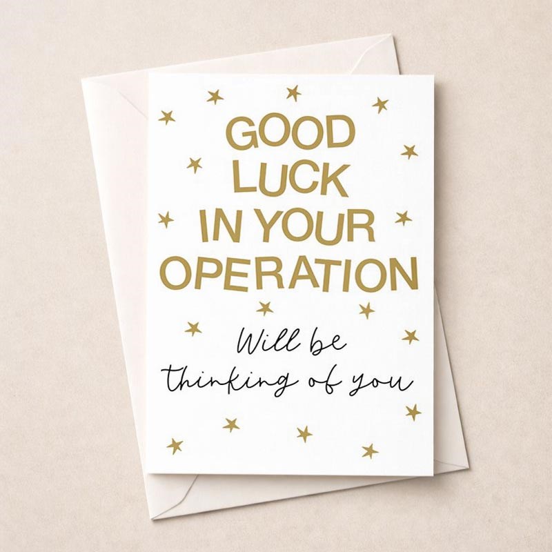 An image of Large Get Well Soon Card - Good Luck In Your Operation