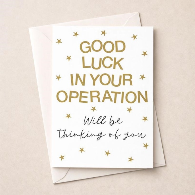 Large Get Well Soon Card - Good Luck In Your Operation Large Get Well Soon Card - Good Luck In Your Operation