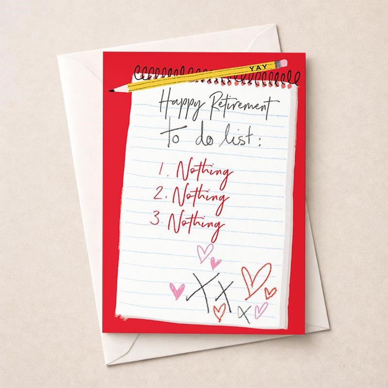 An image of Large Retirement Card - To Do List