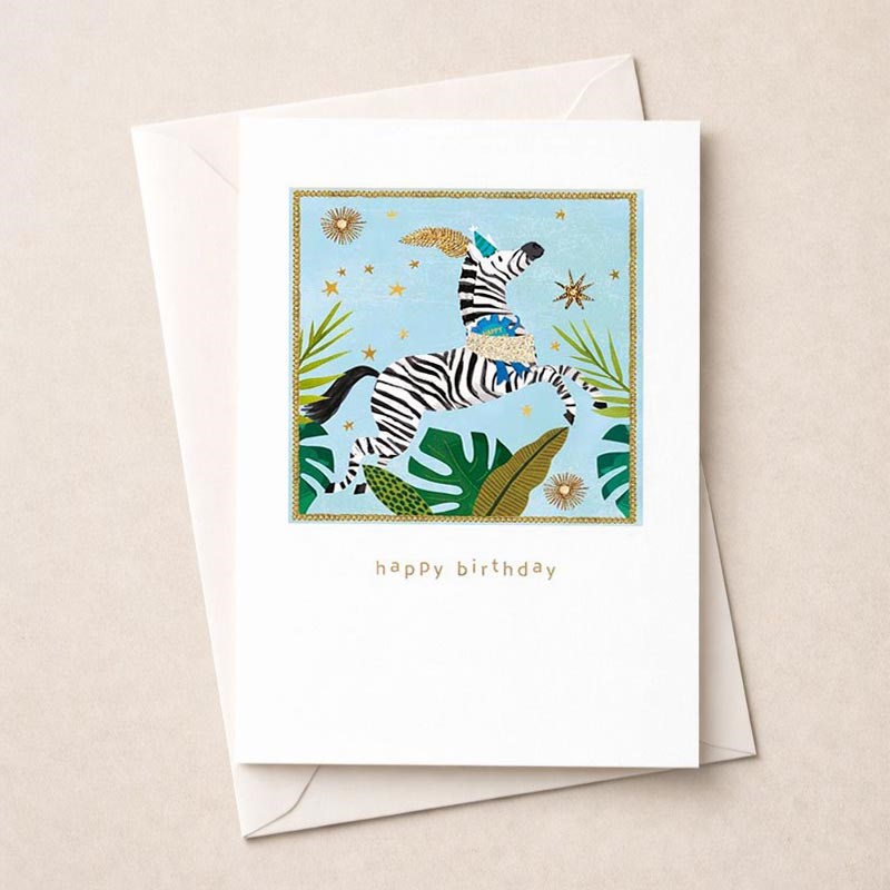 An image of Birthday Card - Zebra