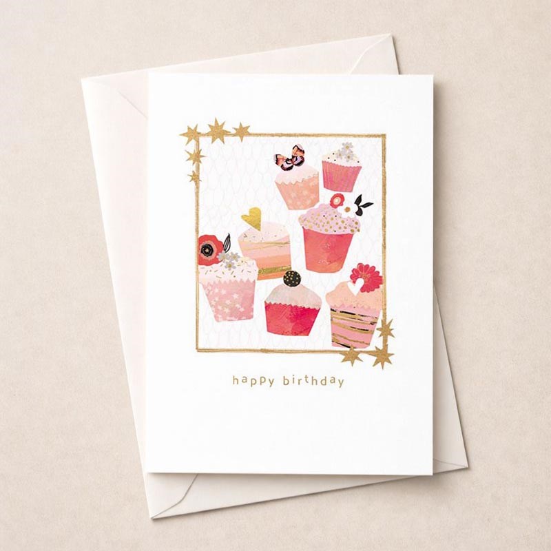 An image of Birthday Card -  Cupcakes