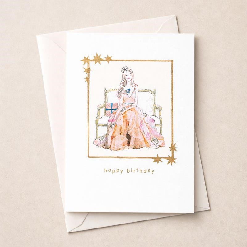 An image of Birthday Card -  Lady In a Gown