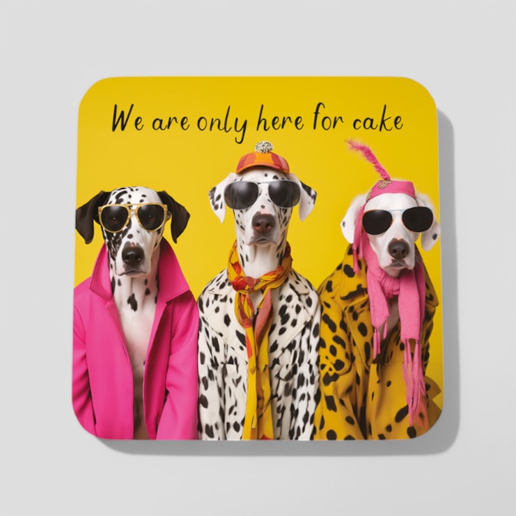 Drinks Coaster - We Are Only Here For Cake Drinks Coaster - We Are Only Here For Cake