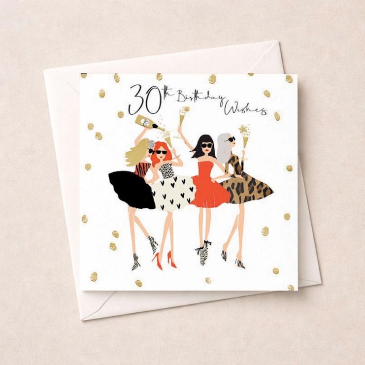 Age 30 Birthday Card - Glam Girls Age 30 Birthday Card - Glam Girls