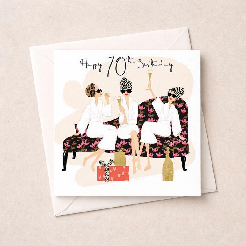 An image of Age 70 Birthday Card - Spa
