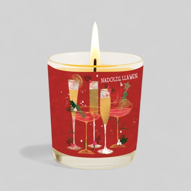 Vanilla Scented Christmas Candle - Nadolig Llawen Festive Drinks Vanilla Scented Christmas Candle - Nadolig Llawen Festive Drinks