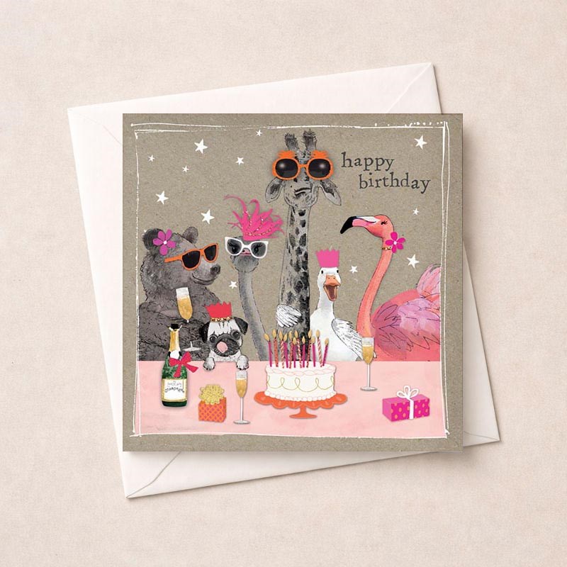 An image of Birthday Card - Party Animals