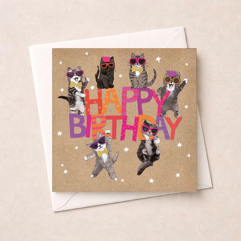 An image of Birthday Card - Party Cats