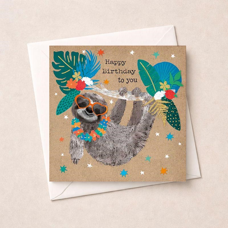 An image of Birthday Card - Sloth
