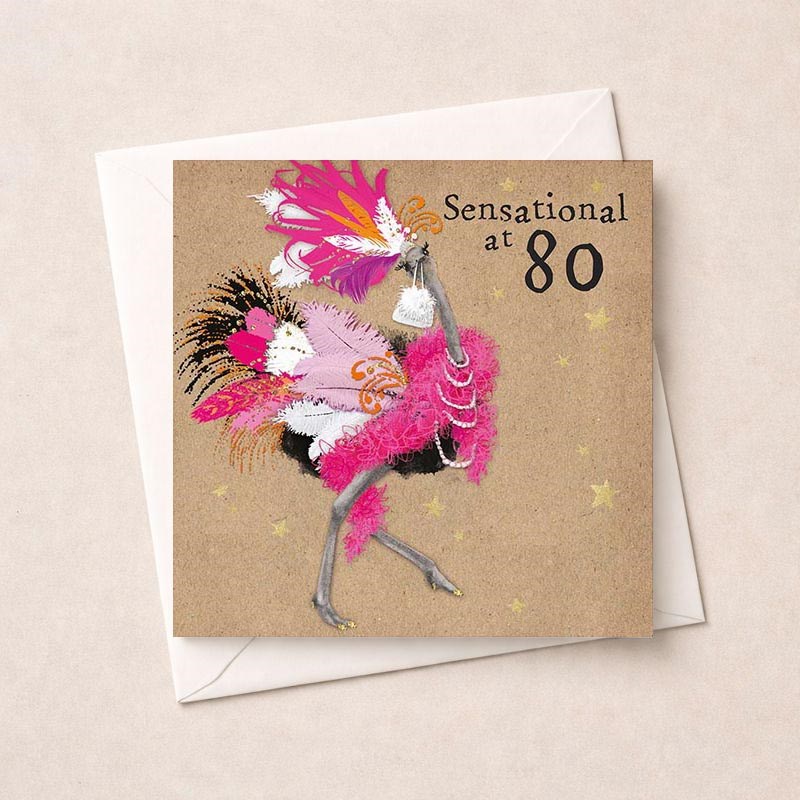 An image of Age 80 Birthday Card - Sensational at 80