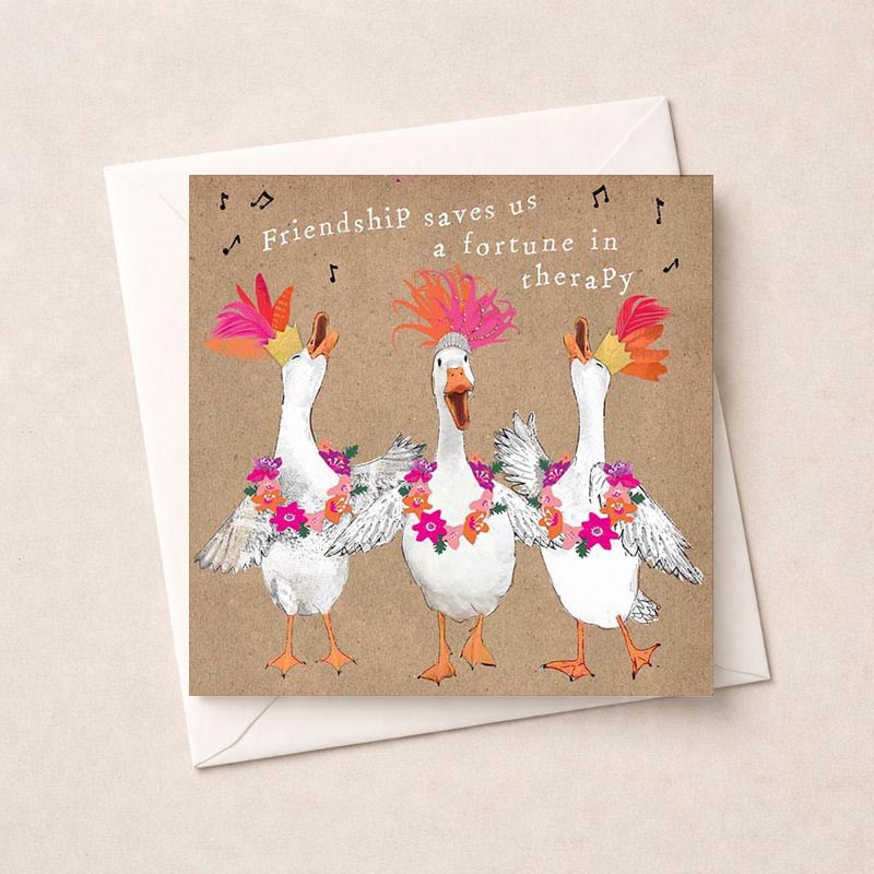 An image of Friendship Card - Friendship Saves A Fortune In Therapy