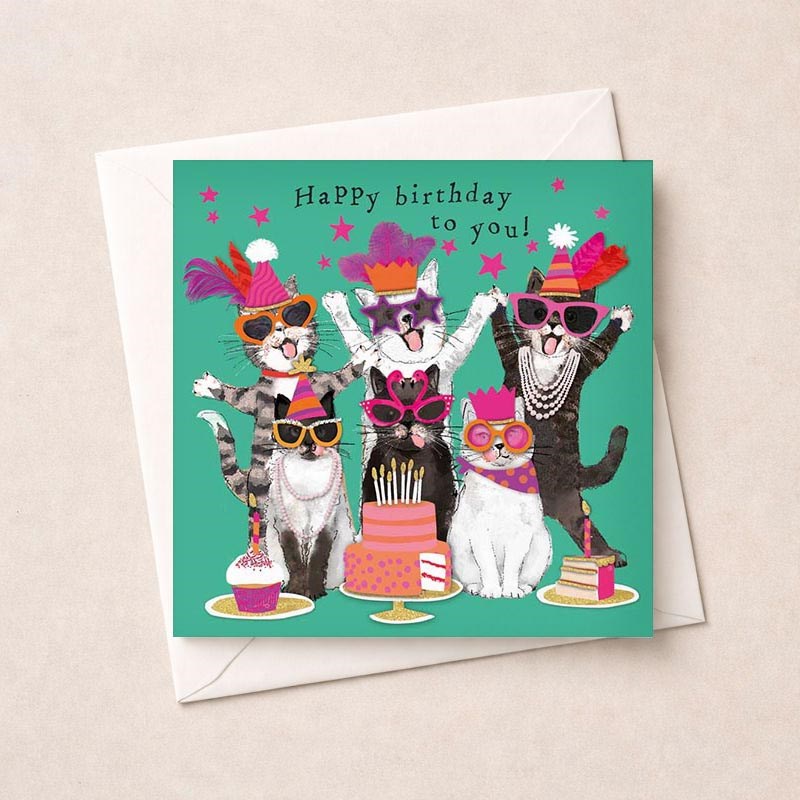 An image of Birthday Card - Birthday Cats