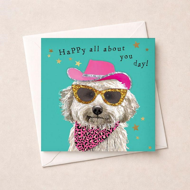An image of Birthday Card - Happy All About You Day Dog