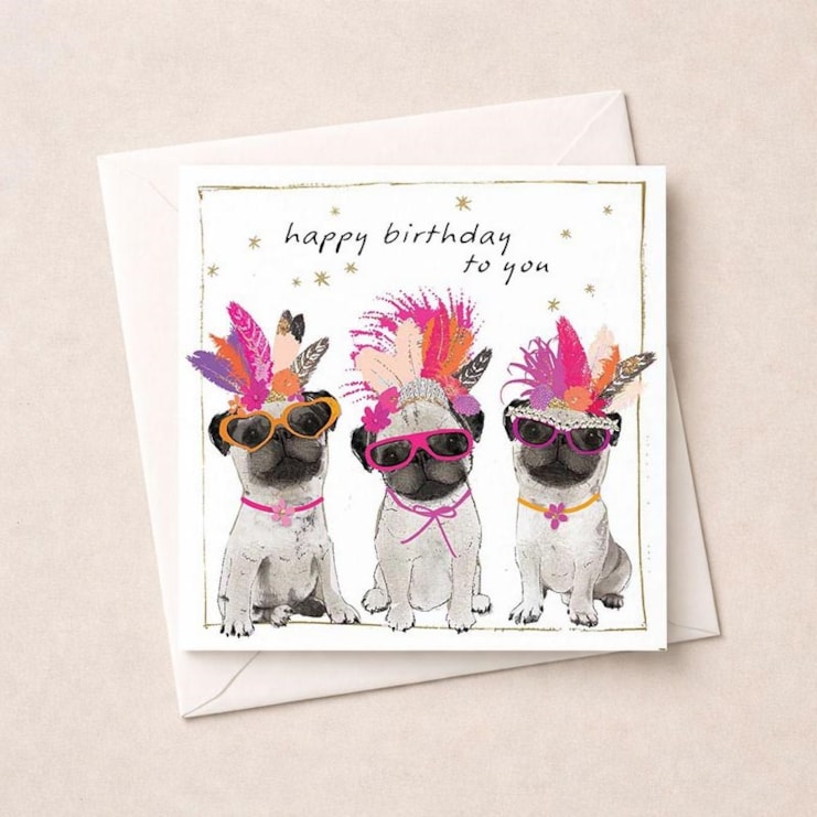 Birthday Card - Birthday Pugs Birthday Card - Birthday Pugs
