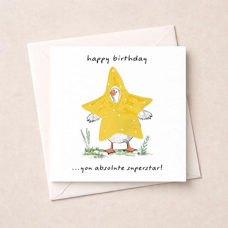 An image of Birthday Card - Superstar Goose