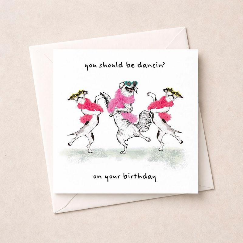 An image of Birthday Card - Dancing Dogs