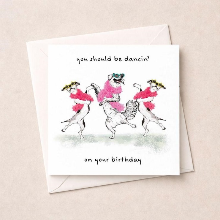 Birthday Card - Dancing Dogs Birthday Card - Dancing Dogs