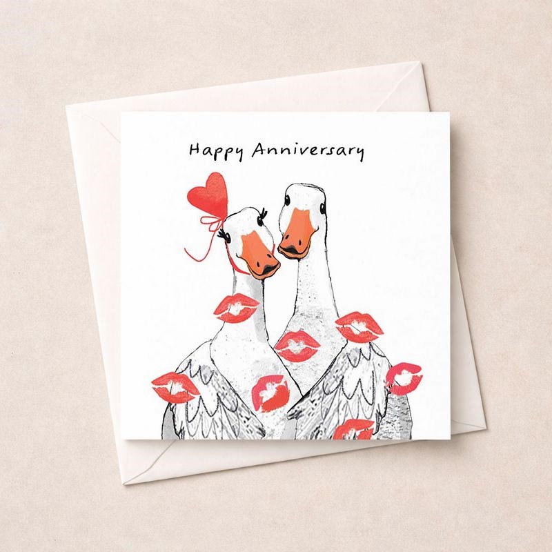 An image of Anniversary Card - Two Geese