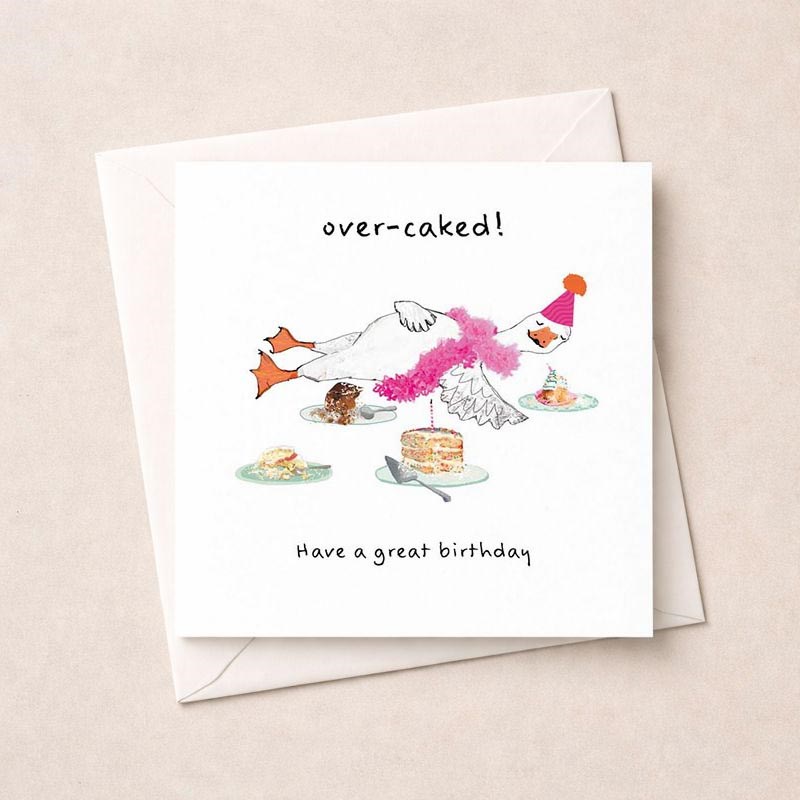 An image of Birthday Card - Over Caked Goose
