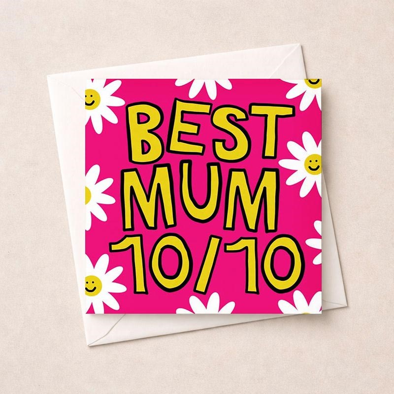 An image of Mum Birthday Card  - Best Mum 10/10