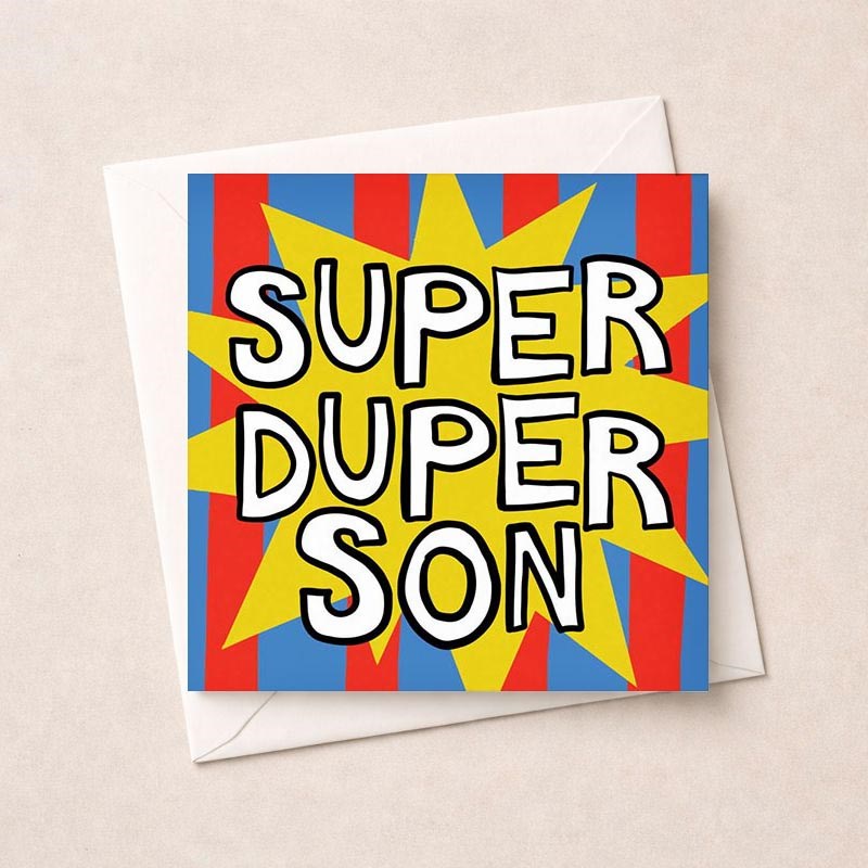 An image of Son Birthday Card - Super Duper Son