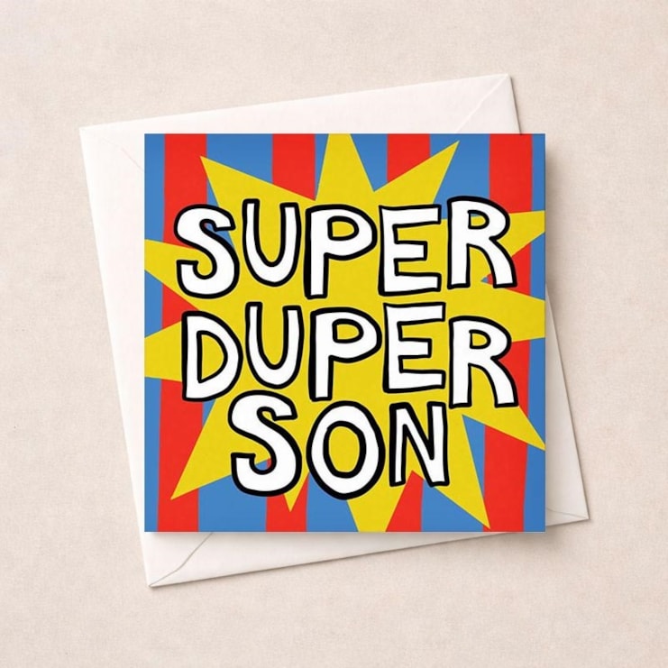 Son Birthday Card - Super Duper Son Son Birthday Card - Super Duper Son