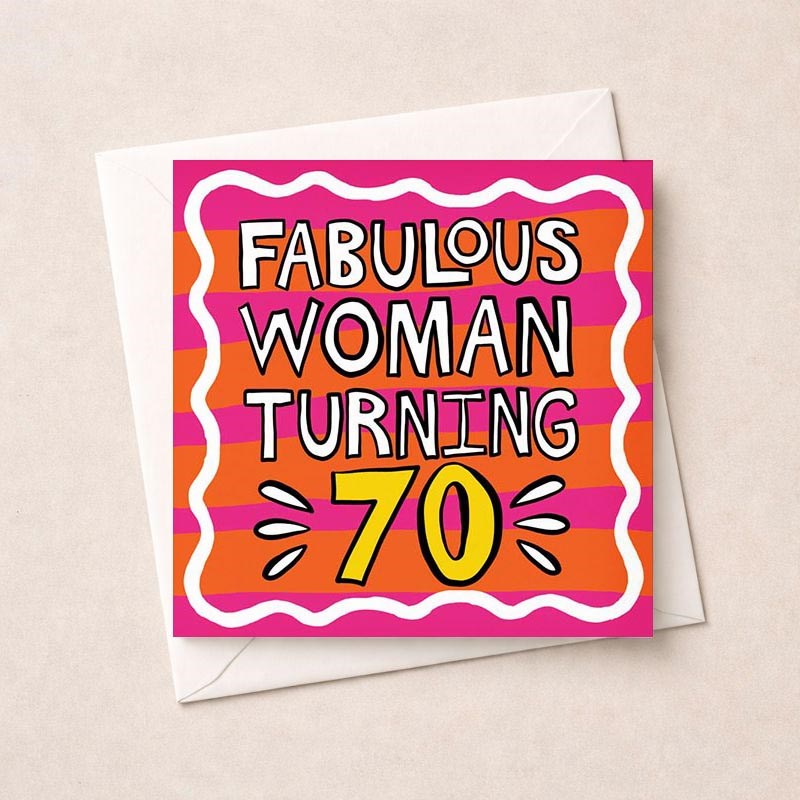 An image of Age 70 Birthday Card - Fabulous Woman Turning 70