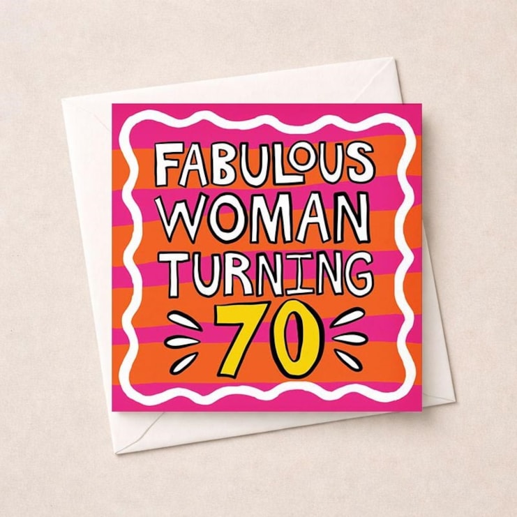 Age 70 Birthday Card - Fabulous Woman Turning 70 Age 70 Birthday Card - Fabulous Woman Turning 70