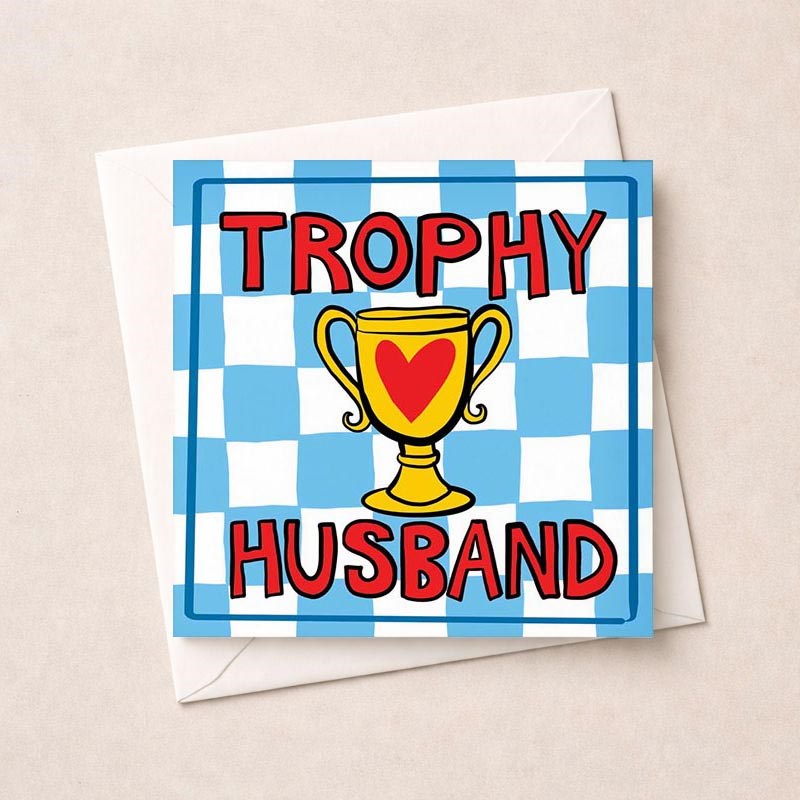 An image of Husband Anniversary Card - Trophy Husband