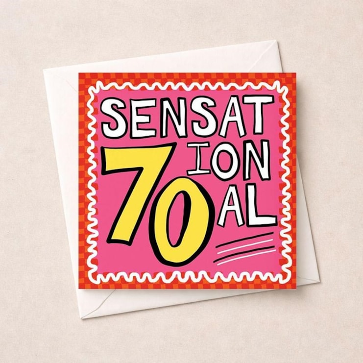 Age 70 Birthday Card - Sensational 70 Age 70 Birthday Card - Sensational 70